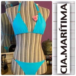 CIA MARÍTIMA BEACHWEAR TURQUOISE BIKINI SET👙
